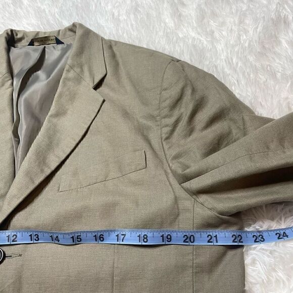 Banana Republic Jacket Blazer Linen Cotton Tan Beige Size 42R Sport Coat - Picture 6 of 11